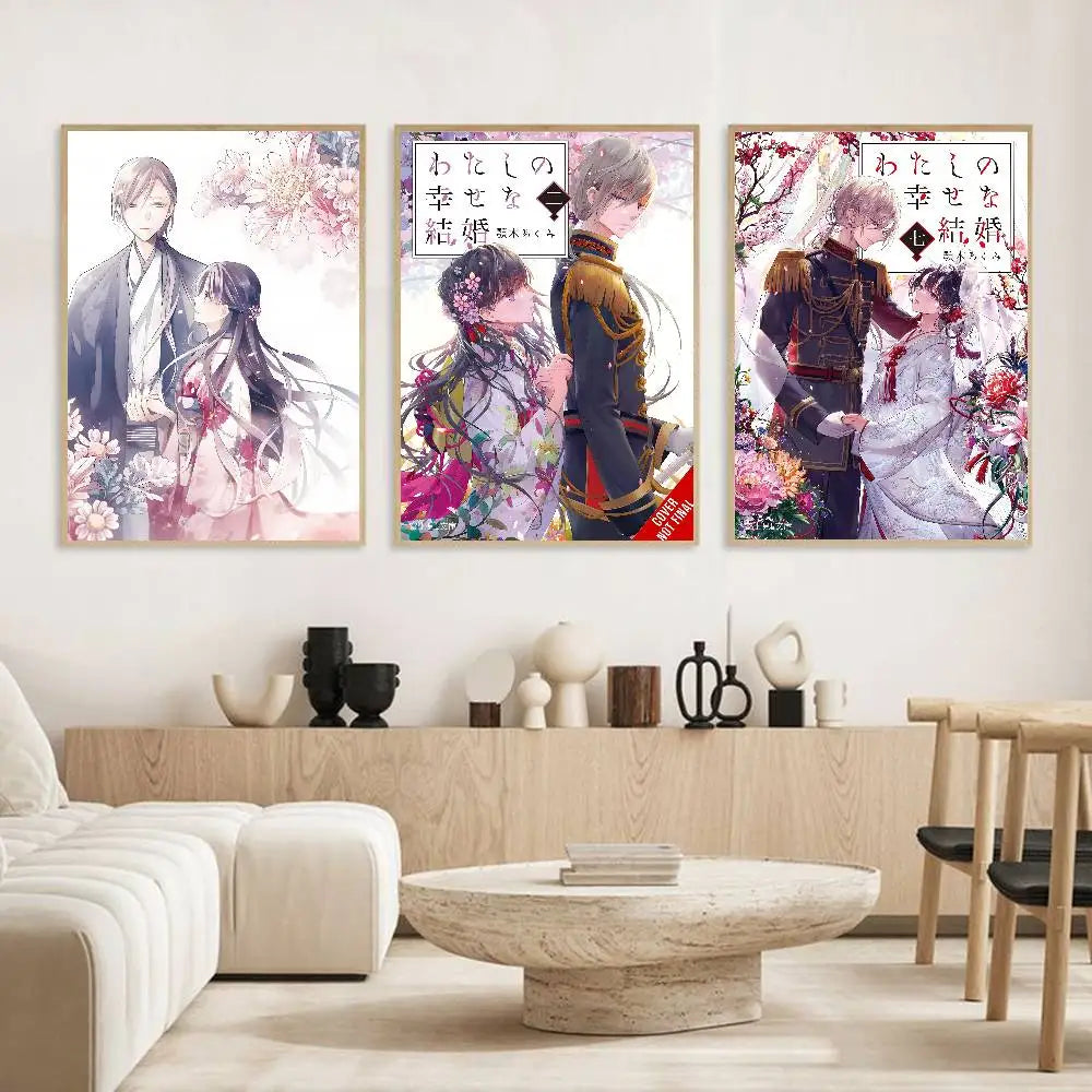 My Happy Marriage Anime Poster – HD Self-Adhesive Waterproof Wall Art