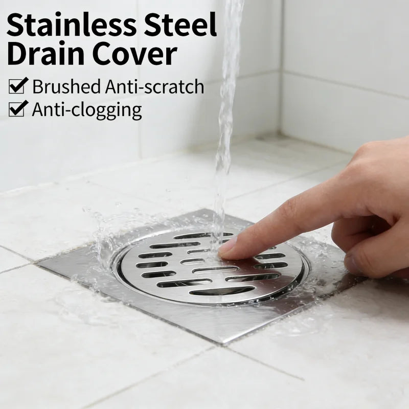 Stainless Steel Round Floor Drain Cover & Hair Catcher Strainer