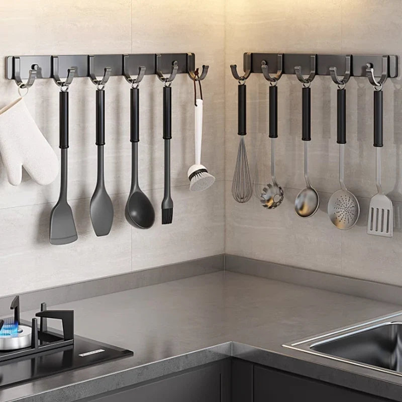 No-Drill Aluminum Wall Hook | Coat & Clothes Hanger Organizer