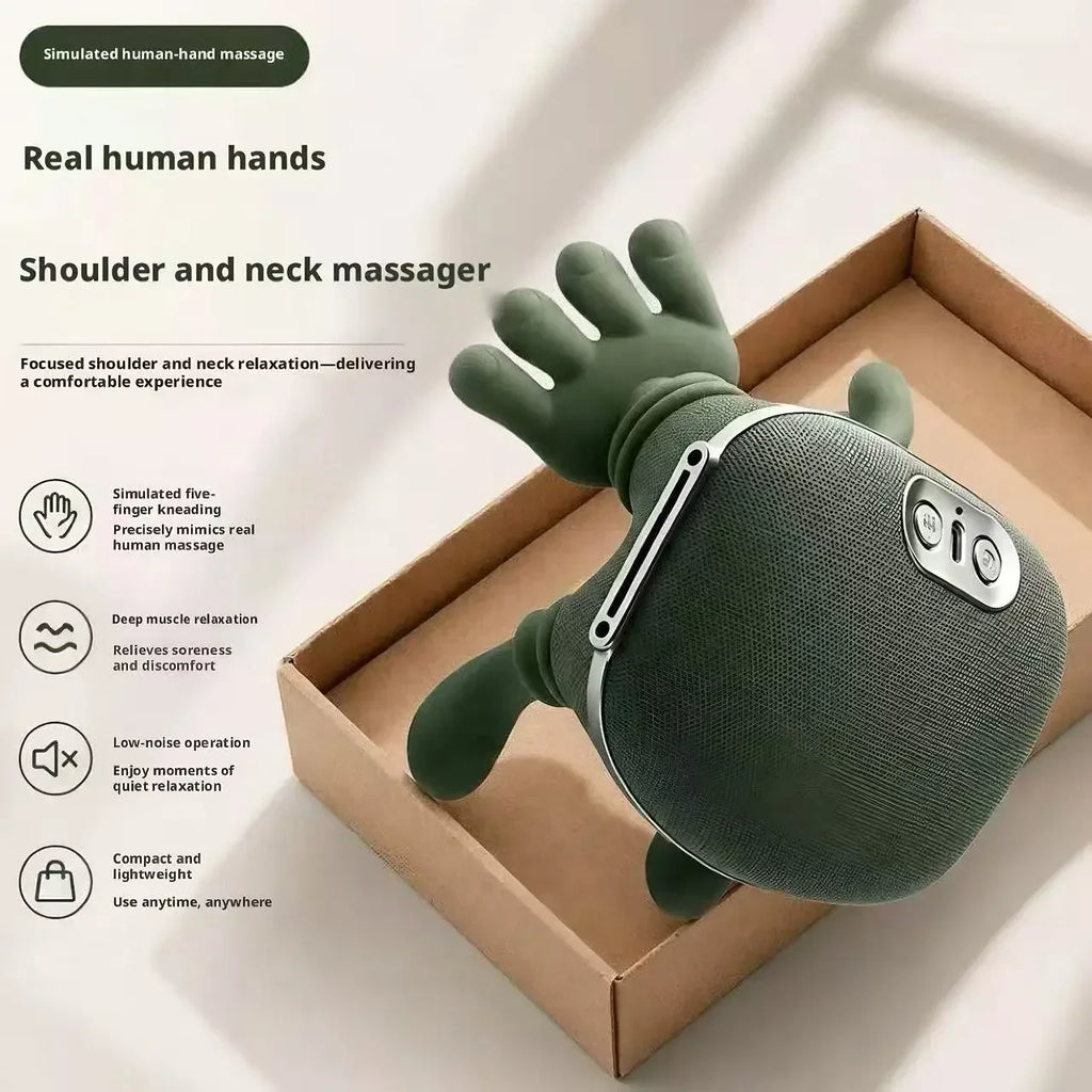 4D Kneading Neck & Shoulder Massager | Portable Wireless Device