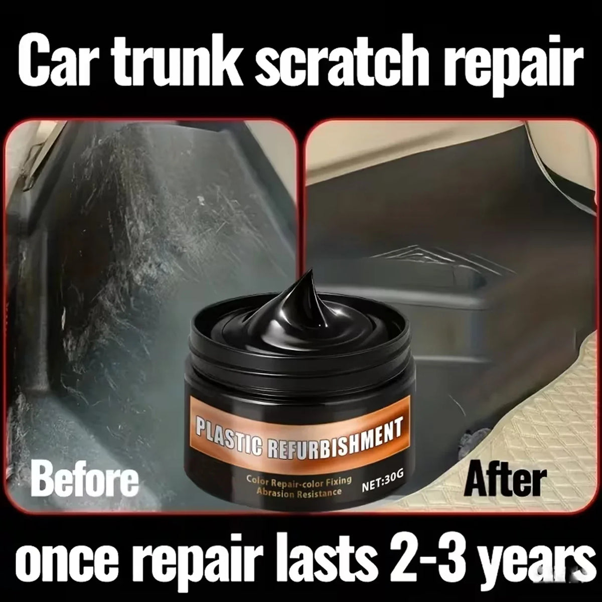 Black Gloss Polishing Paste – Auto Plastic & Steering Wheel Wax