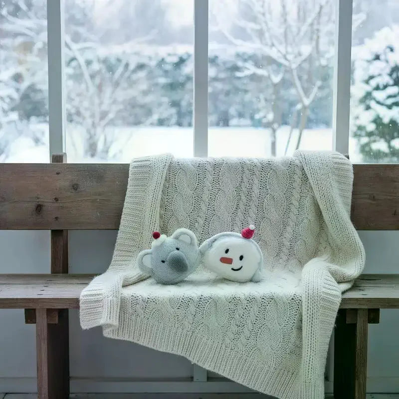 Cute Plush Snowman Coin Purse – Zippered Mini Wallet for Kids