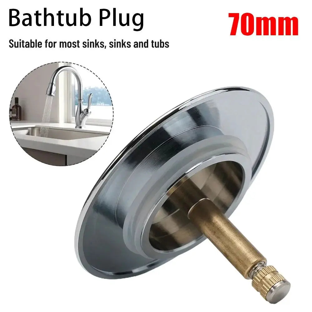 Durable Pop Up Waste Stopper Brass Bath Adjustable Only Flat Seal