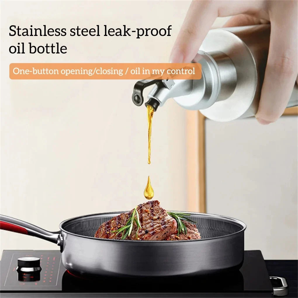 KEMORELA Stainless Steel Oil & Vinegar Dispenser Bottle