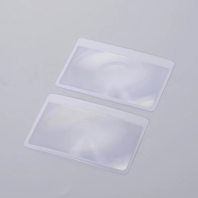 3X Magnifier Magnifying Lens Credit Card Loupe Wallet Pocket Plastic