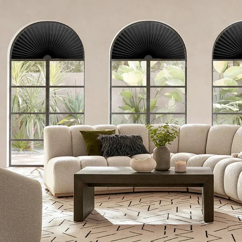 Self-Adhesive Pleated Blinds | Half Blackout Window Shades