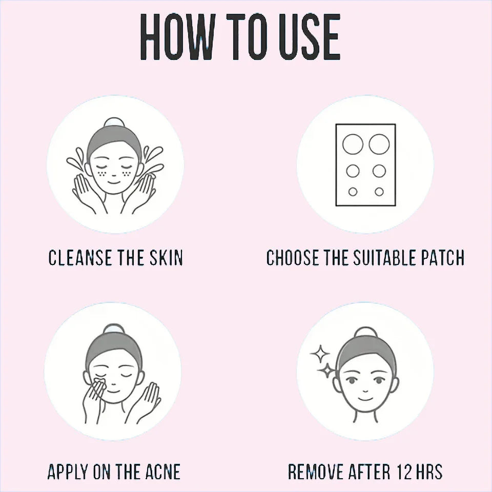 Invisible Hydrocolloid Acne Patches – Waterproof, All Skin Types