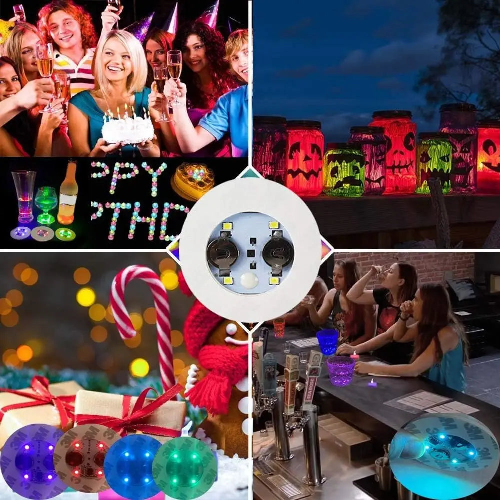 LED Glowing Wine Bottle Coaster Lights – Bar & Party Decor