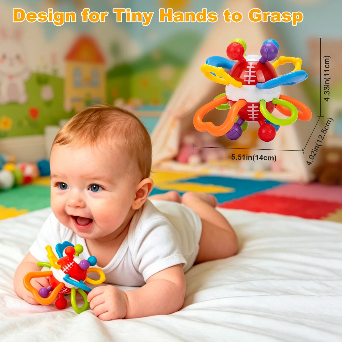 Manhattan Round Ball Baby Toys Infant 0-12months Soft Silicone Hand