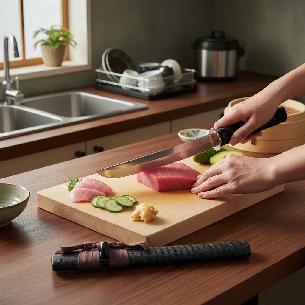 High-Carbon Steel Butcher's Meat Cutting Knife – 21.5cm