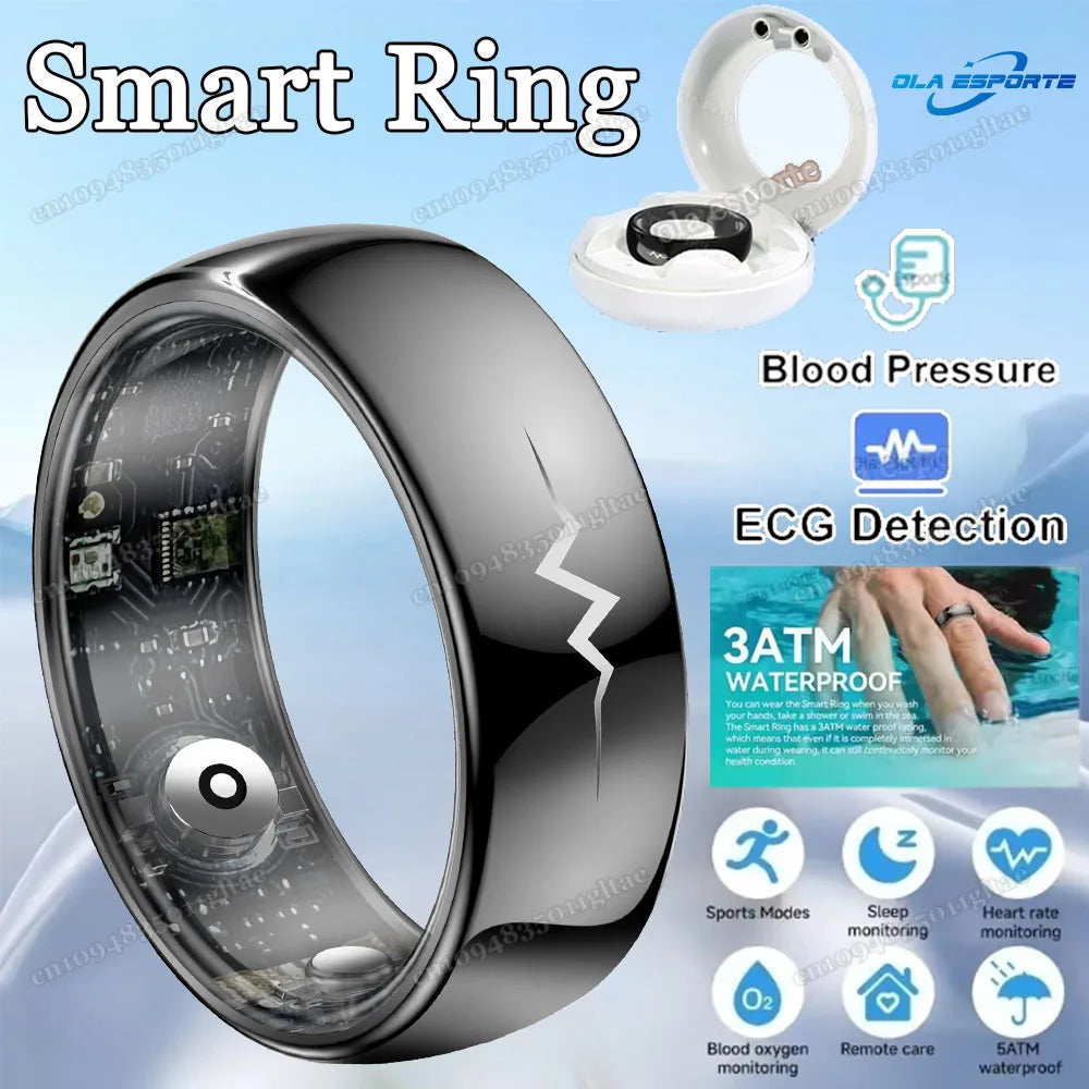 Women Smart Ring ECG Gps Tracker Smartring Men Blood Pressure Health