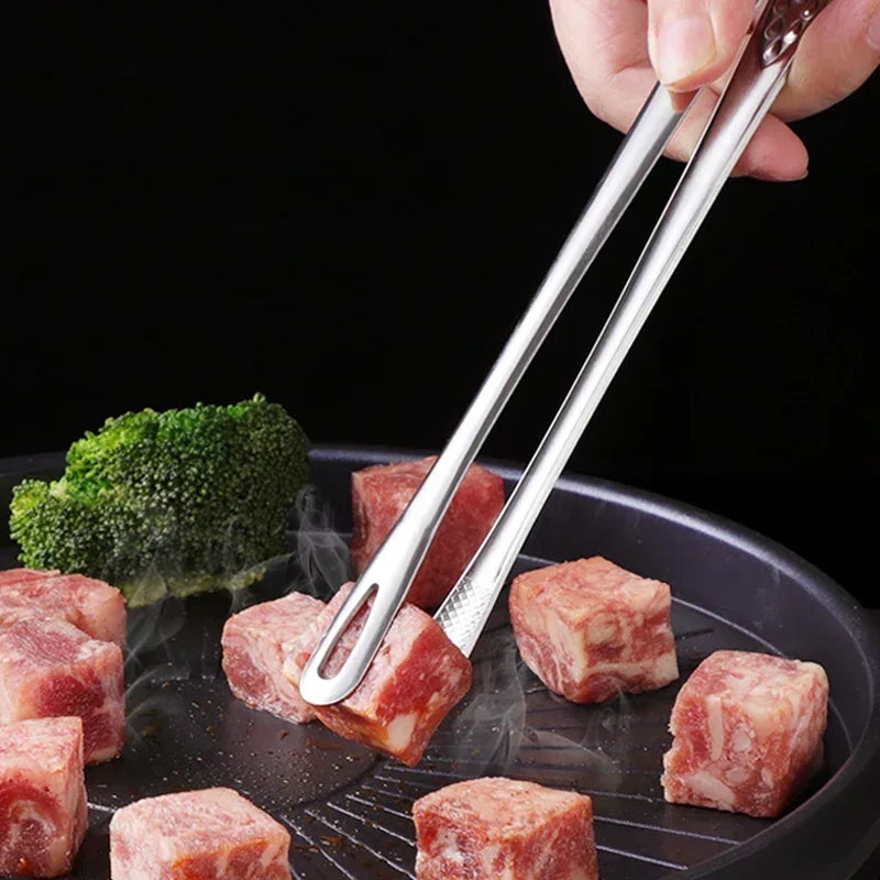 Economic Kitchen Tongs Stainless Steel Barbecue Clip BBQ Grill Meat