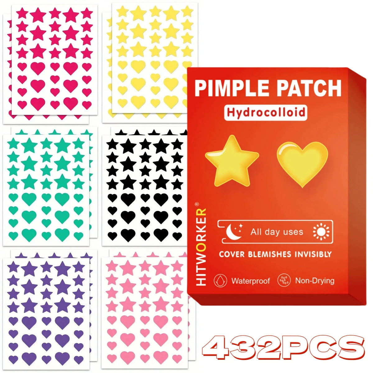 Hydrocolloid Acne Patches – Invisible, Waterproof | All Skin Types
