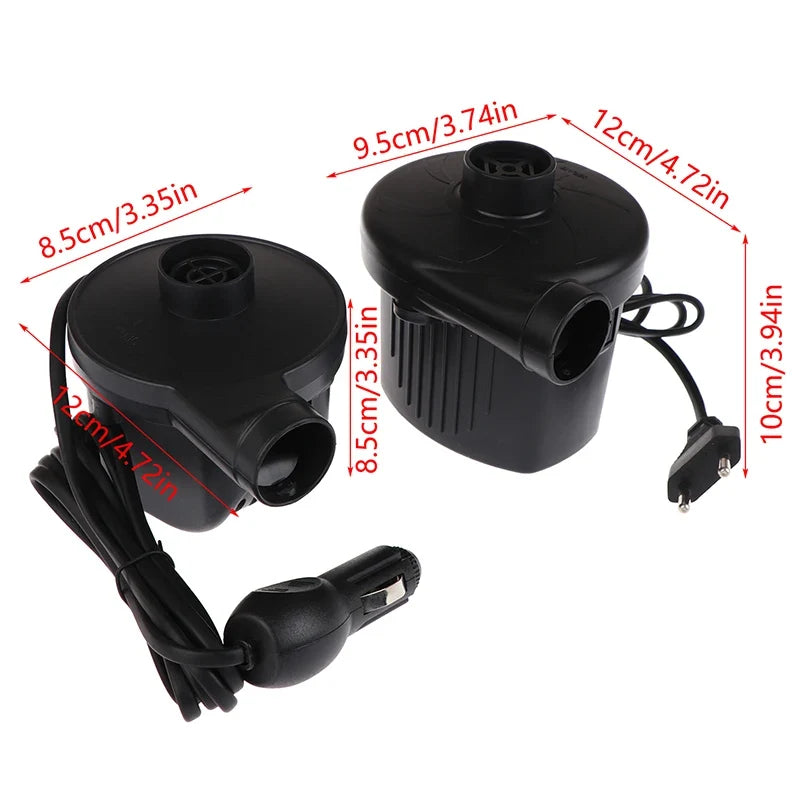 Home Use Camping Inflator Portable Electric Inflatable Pump 3 Nozzles