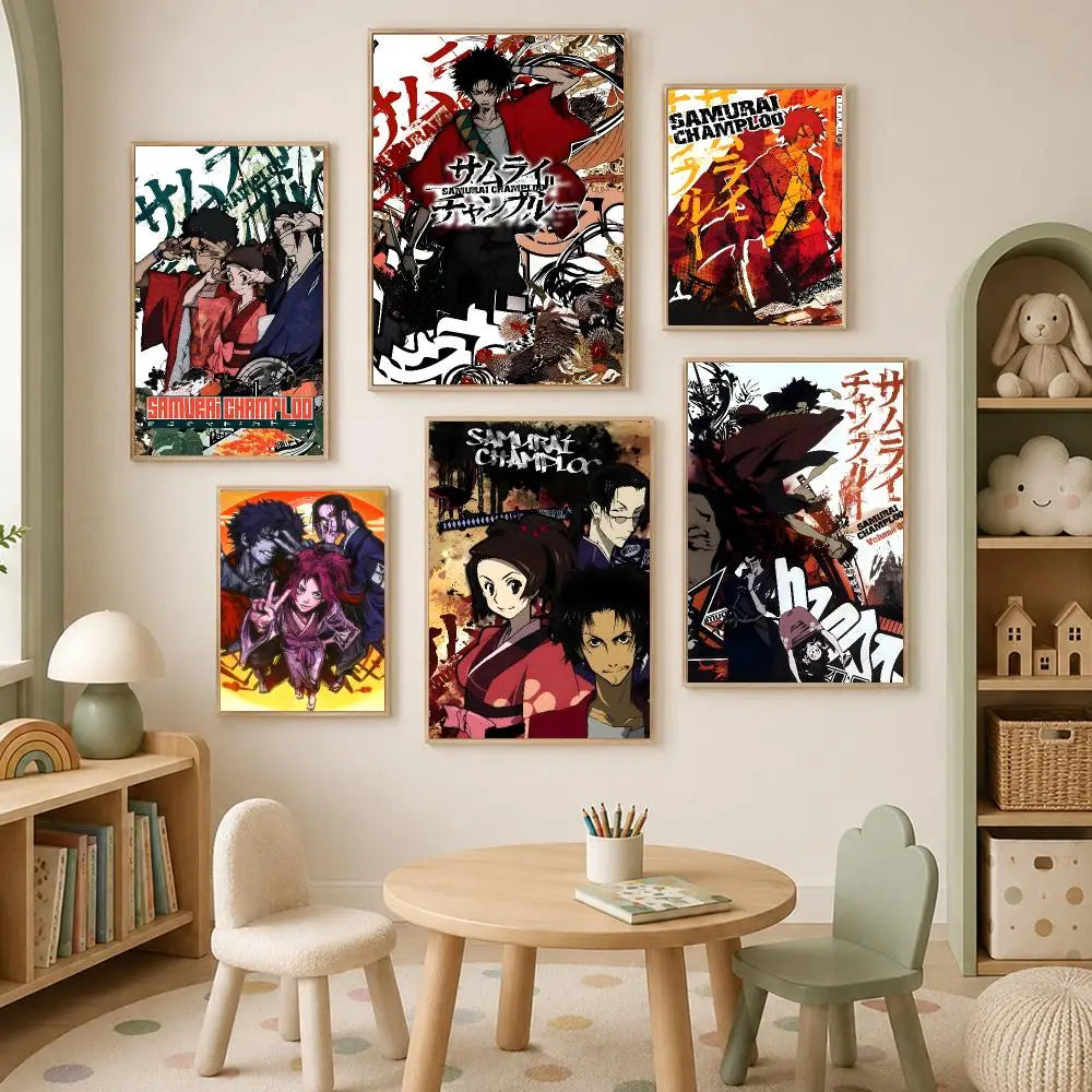 Samurai Champloo Anime Poster – Self-Stick HD Waterproof Wall Art