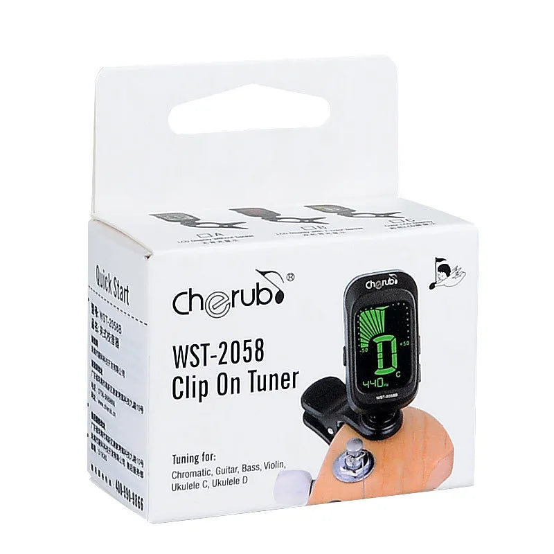 WST-2058B Auto Clip-on Tuner Chromatic Guitar Bass Violin Ukulele C