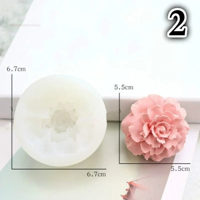 3D Flower Silicone Mold – Soap, Candle & Cake DIY Tool