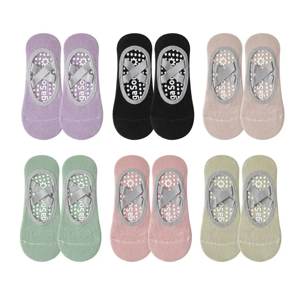 Anti-slip Yoga Socks Women Breathable Backless Grip Ballet Pilates