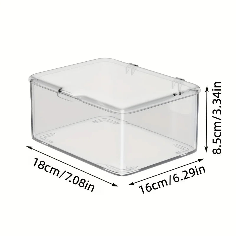 Flip Storage Box Large Capacity Transparent Organizer Medicine