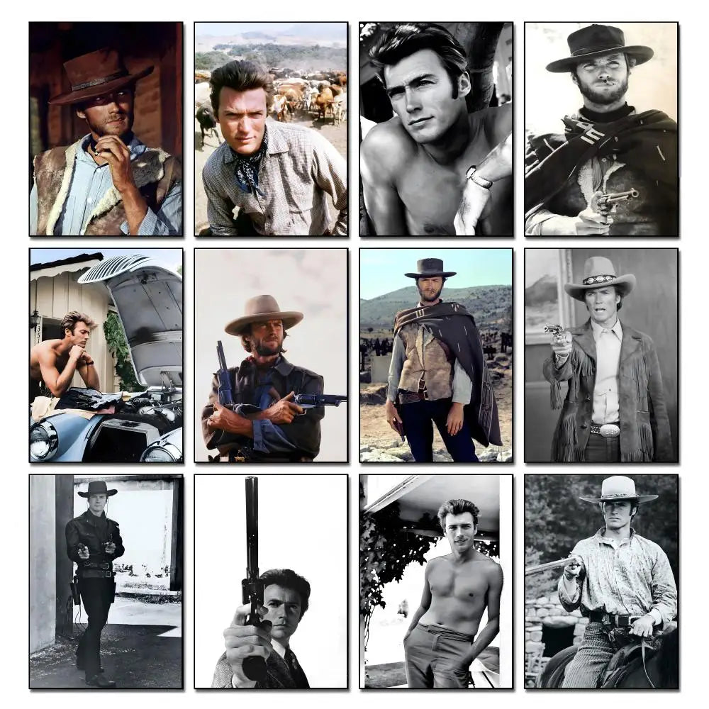 Clint Eastwood HD Art Poster – Waterproof Sticky Wall Decor