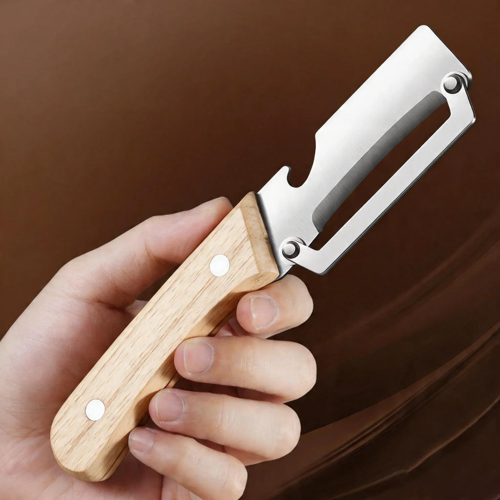 Stainless Steel Peeler Wooden Handle – Fruit & Veg Tool