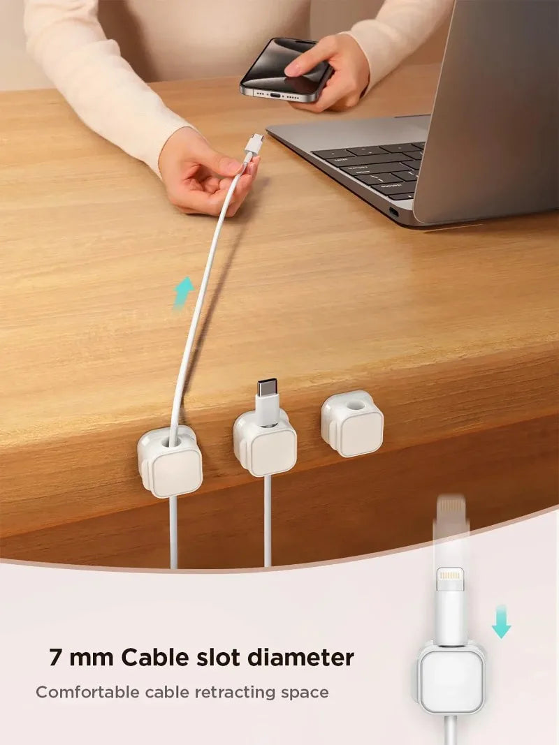 Adhesive Cable Clips | Cord Holder for Desk, Car & Wall