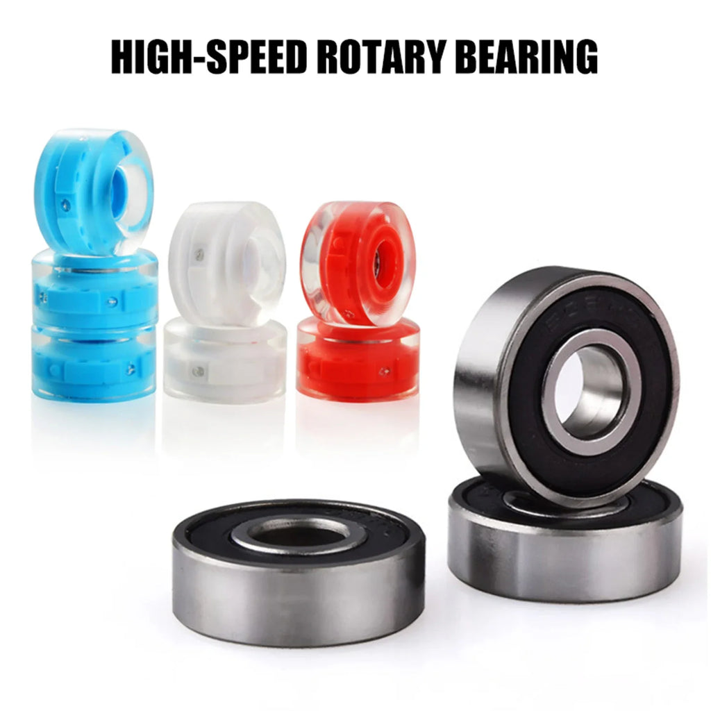 4-Pack LED Luminous Roller Skate Wheels 58mm 82A | Fast Roll