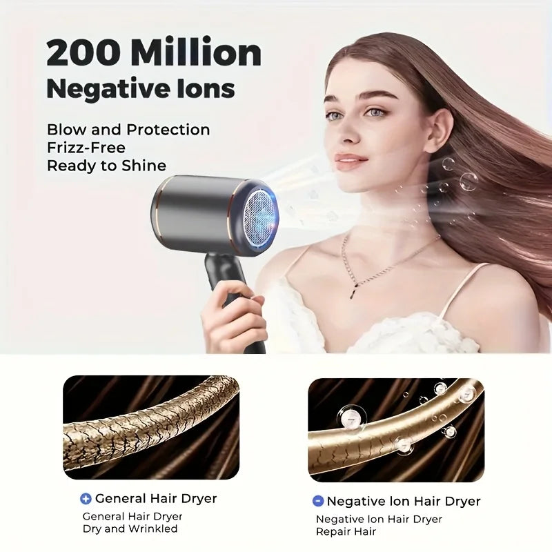 High-Speed Negative Ion Hair Dryer | Quiet & Smart Temp Control