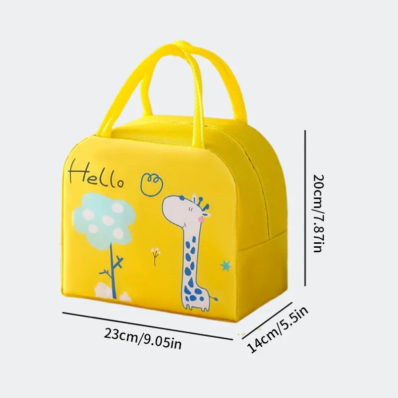 Household Insulated Cartoon Pattern Bento Bag Students Bring Food