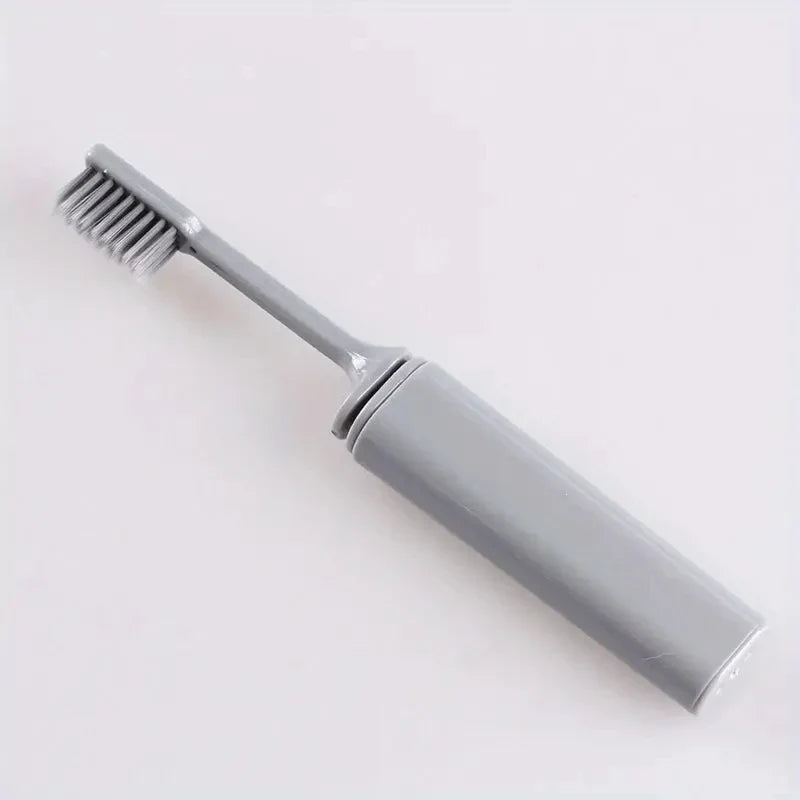 Folding Charcoal Travel Toothbrush – Compact & Portable