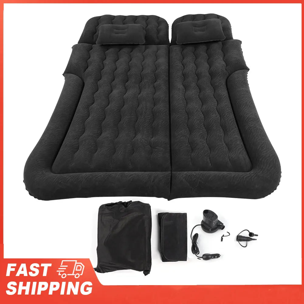 2 1 Multifunction Inflatable Travel Mattress PVC Flocking Soft