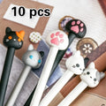 5-Pack Kawaii Cat Gel Pens 0.5mm Black Ink | Cute Writing Pens