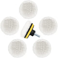 6-Pc 3-Inch Wool Polishing Pads Kit with M14 Drill Adapter