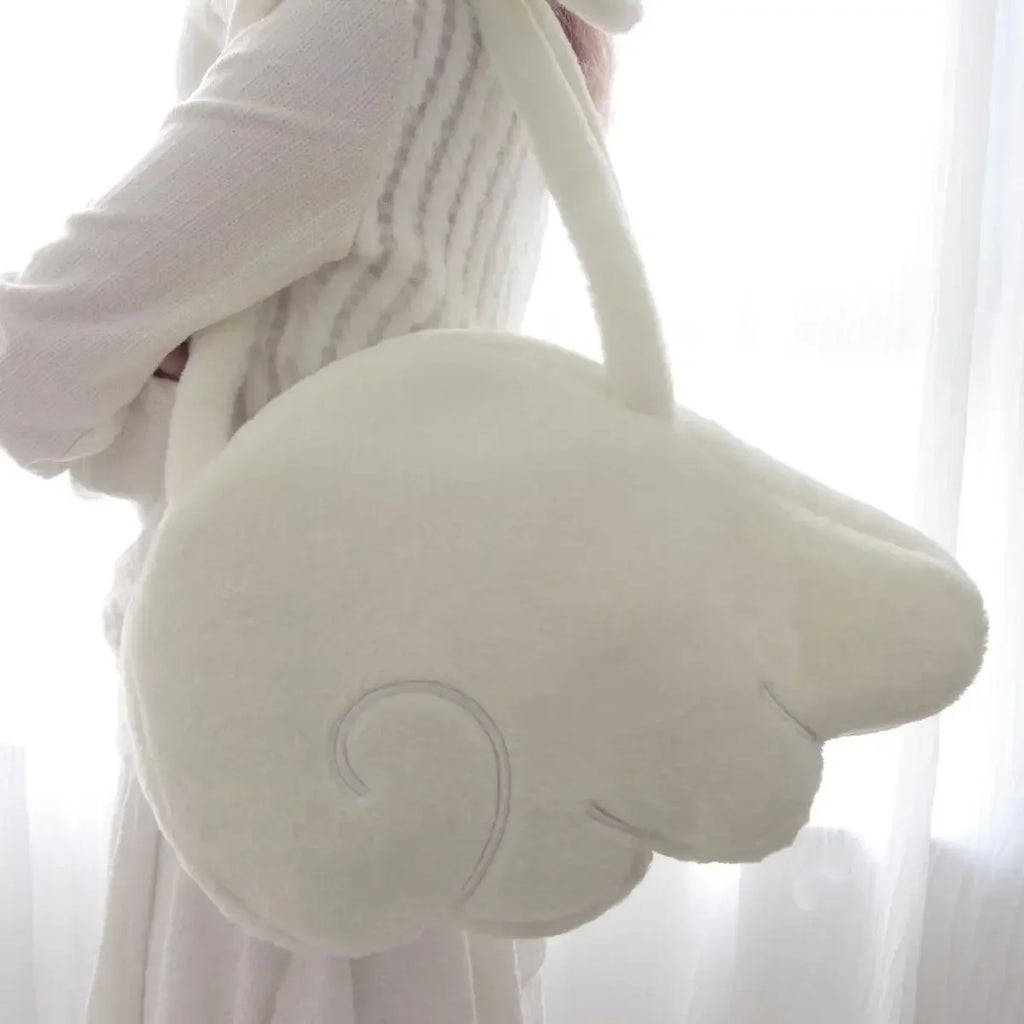 Angel Wing Plush Shoulder Bag – Cute Women's Tote | JPXB