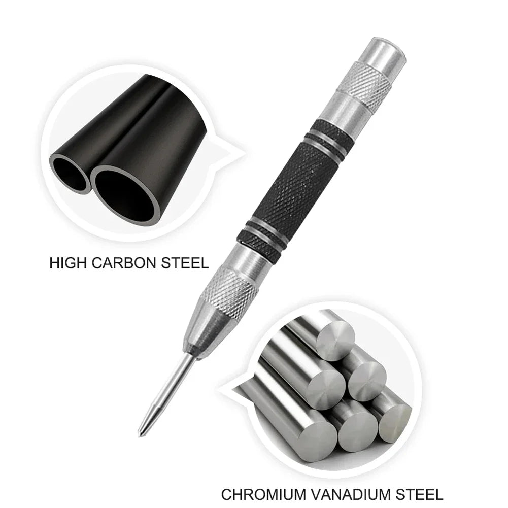 Automatic Center Punch Spring-Loaded | Metal, Wood & Glass Marker