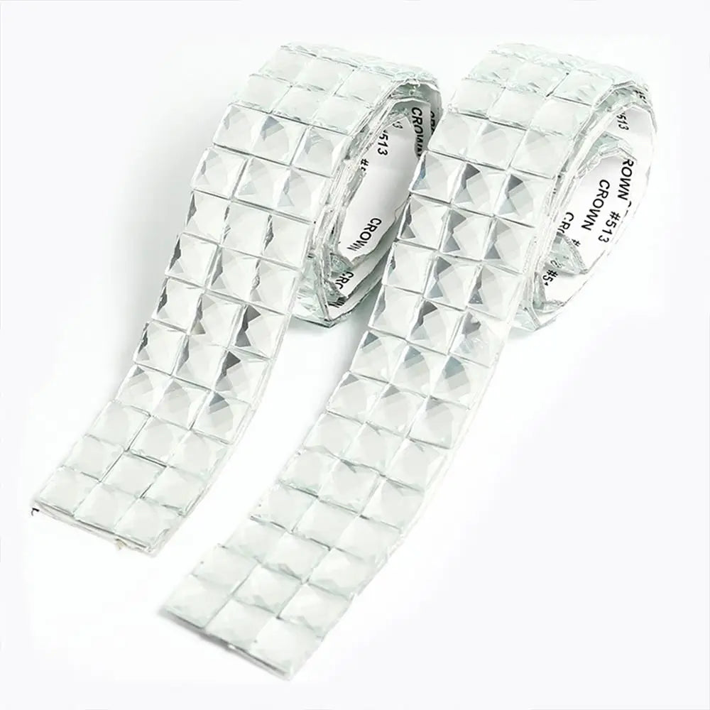 Self-adhesive Crystal Diamond Glass Wall Sticker Mirror Mosaic Tiles