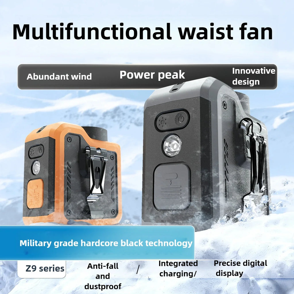 URGGU 10000mAh Portable Neck & Waist Fan – 4-Speed USB