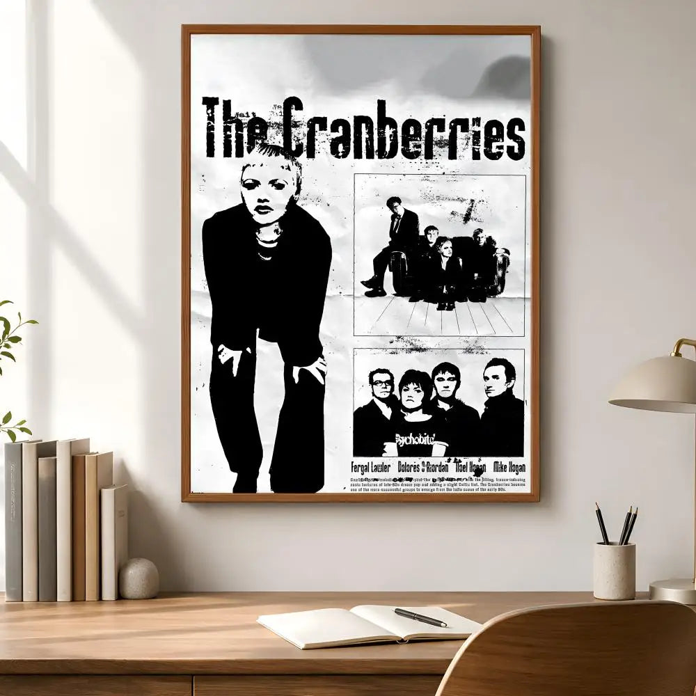 The Cranberries Peel-and-Stick PVC Wall Poster – HD Music Art