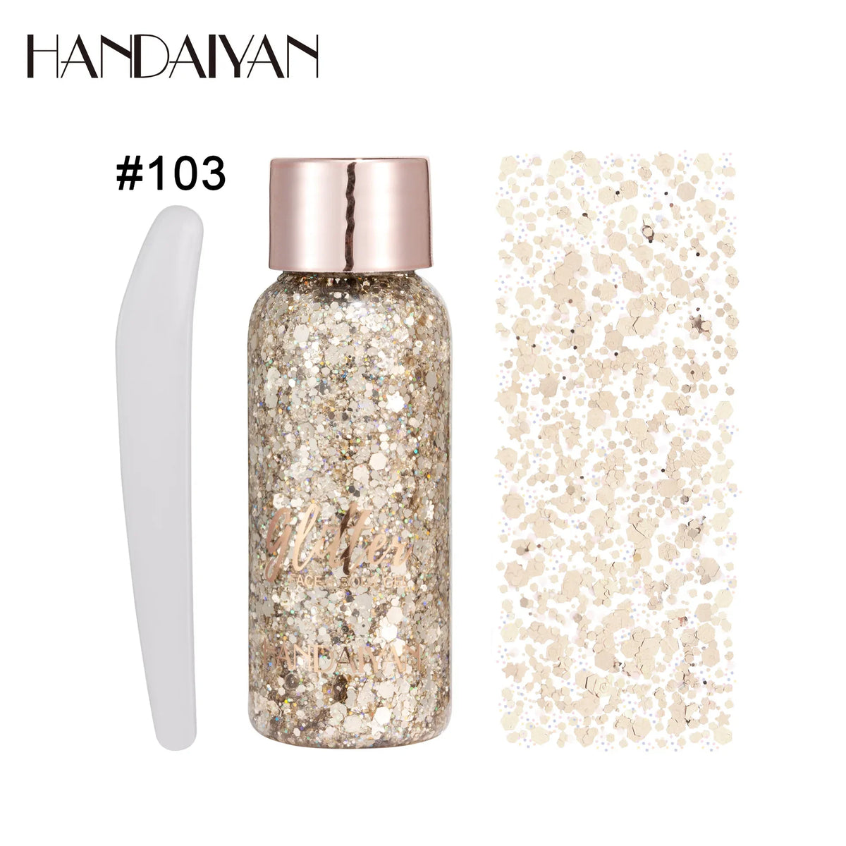 HANDAIYAN 9-Shade Glitter Gel for Face, Body, Hair & Nails