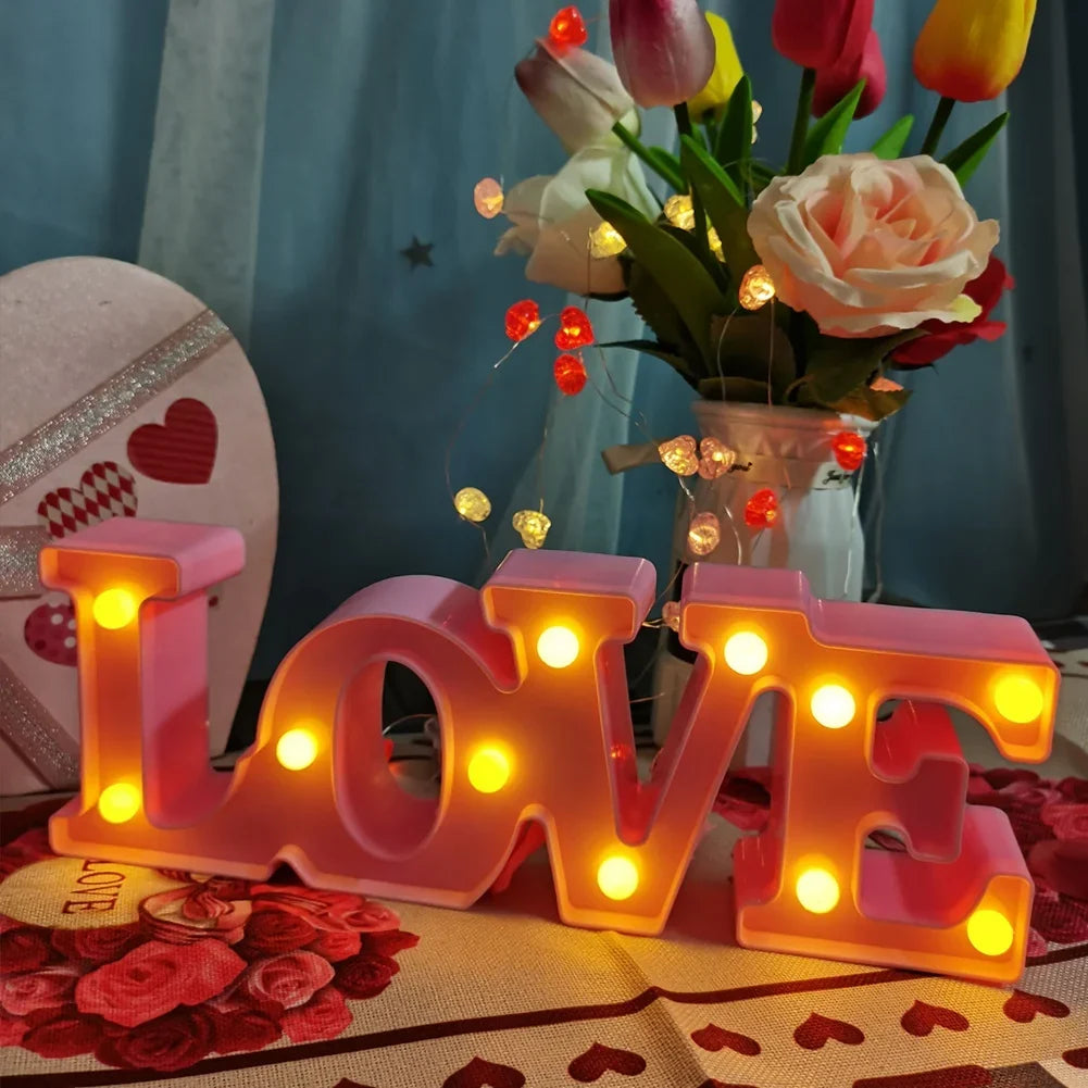 A36T-Love Letter Lamp English Romantic Surprise Decoration Modeling