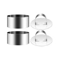 Stainless Steel Round Cake Mousse Ring Mold with Pusher