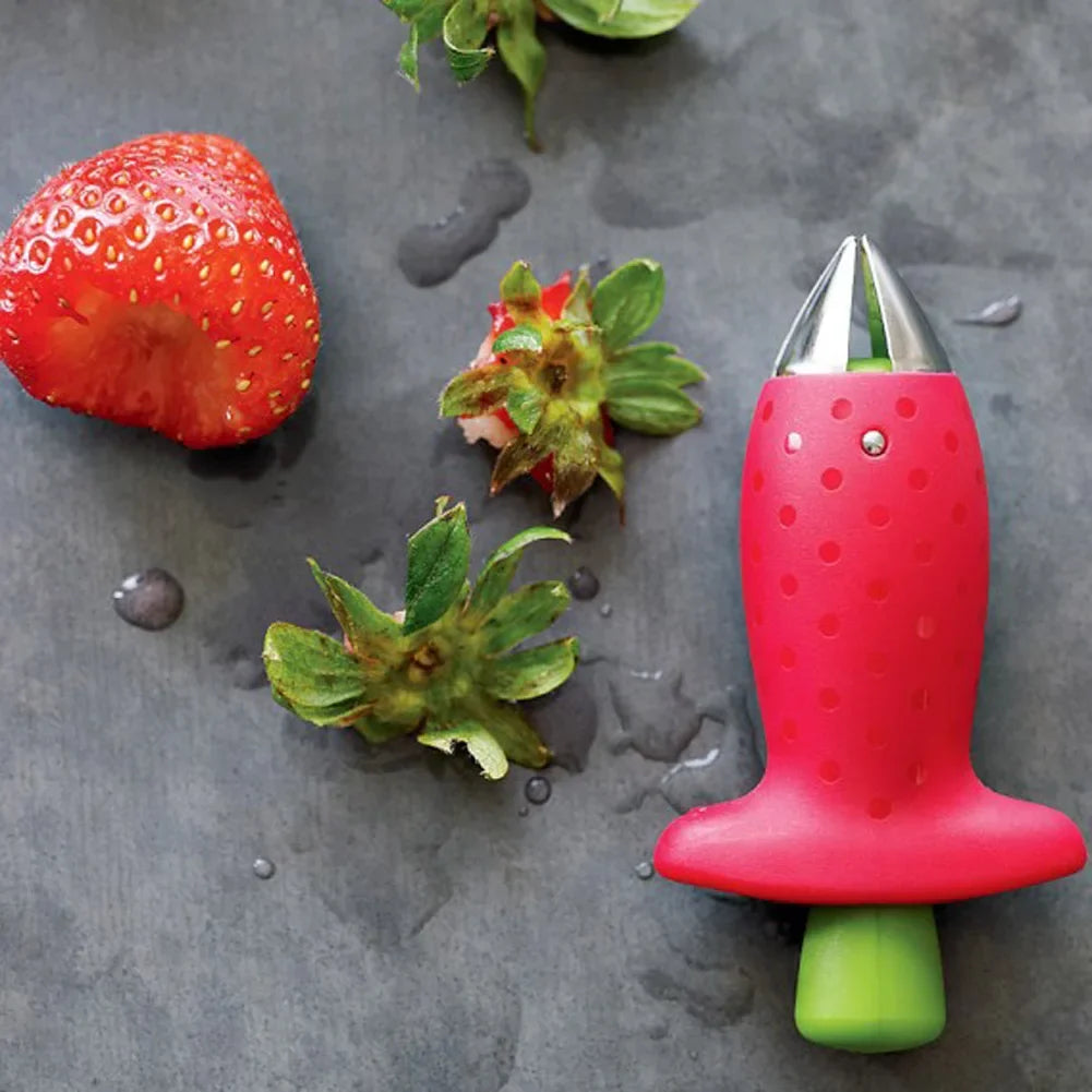 Strawberry Huller & Stem Remover – Stainless Steel Fruit Tool