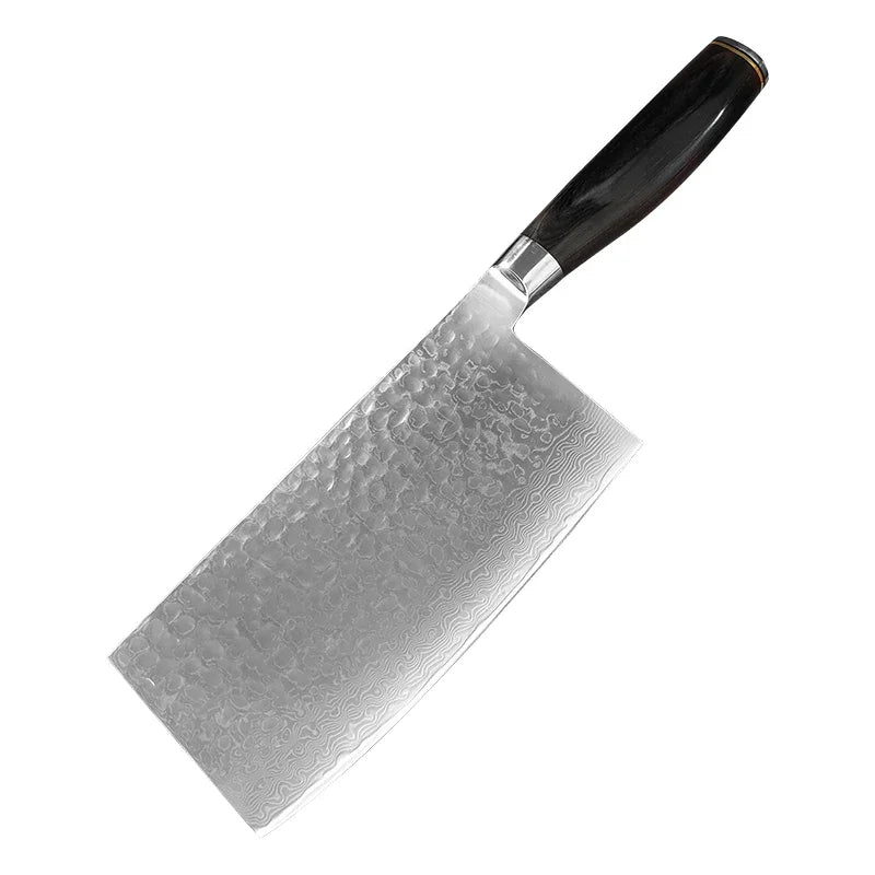 InLeung Damascus Steel Cleaver – Chinese Chef's Kitchen Knife