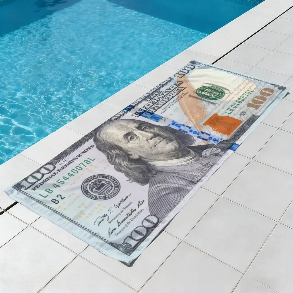 USA Dollar Microfiber Beach Towel – Quick Dry & Absorbent