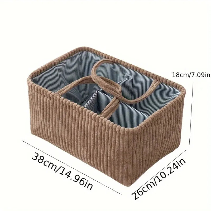 Large Bohemian Storage Basket | Multi-Compartment Organizer