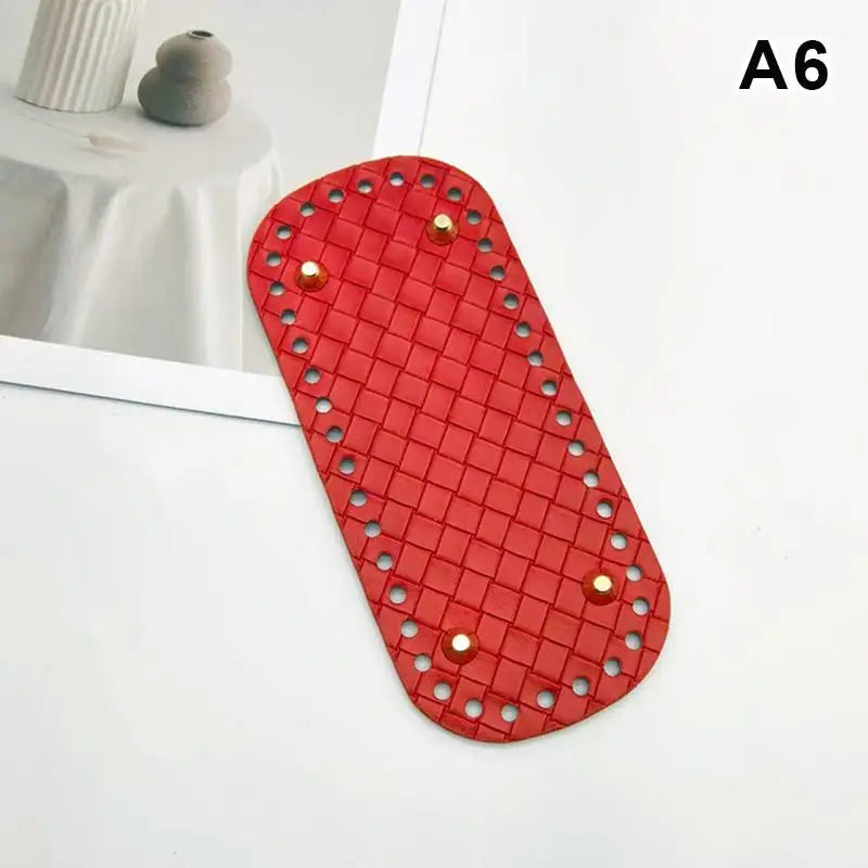 Woven Leather Bag Base 18x8cm | DIY Crochet Purse Bottom