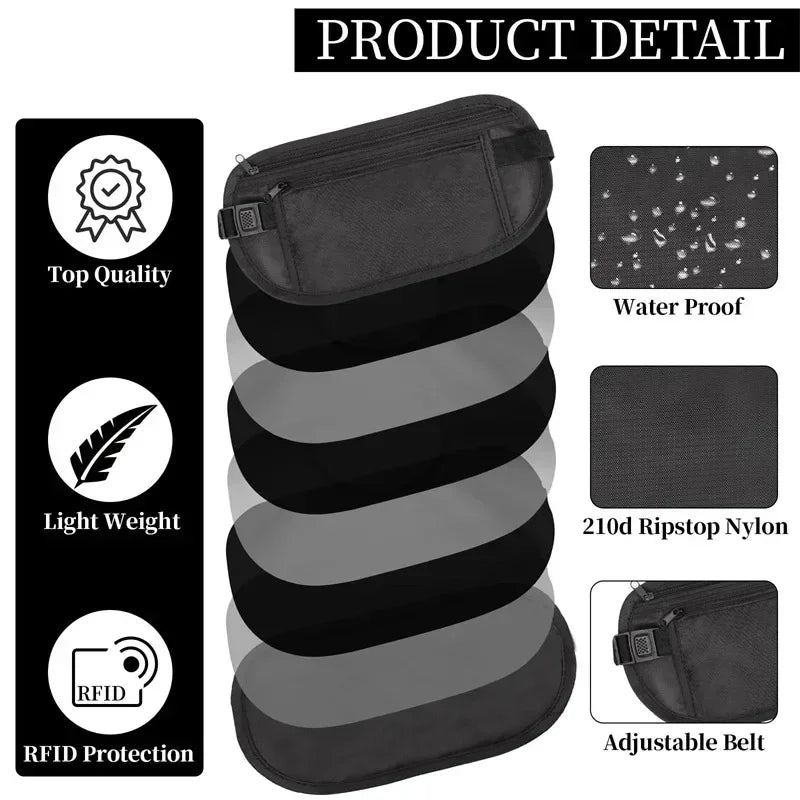 Hidden Travel Waist Pack | Passport & Money Security Belt Bag