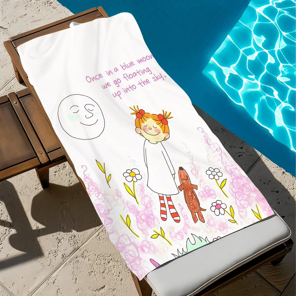 CoCo Cartoon Quick-Dry Beach Towel | Soft, Absorbent, 11 Sizes