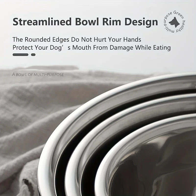 KEMORELA Large Stainless Steel Dog Bowls – Food & Water Dishes