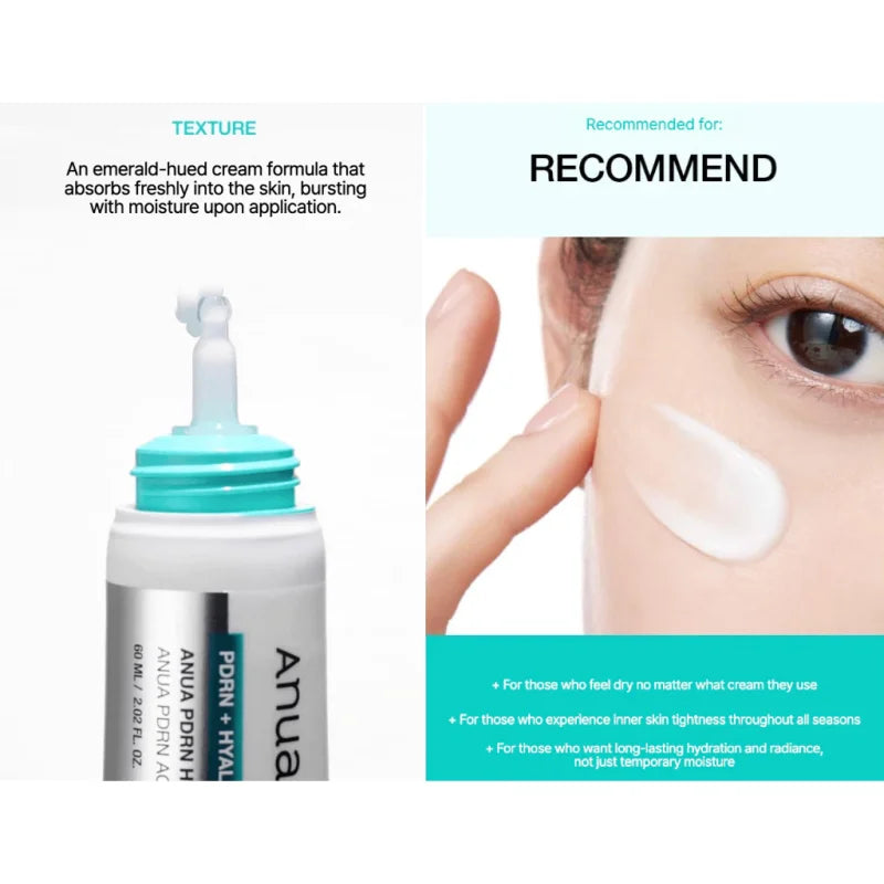 Anua PDRN Hyaluronic Acid Moisturizing Cream 60ml | Korean Skincare